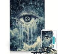 Puzzle de 1000 pièces Œil Qui pleure dans la tempête activité ludique et stimulante pour renforcer Les Liens familiaux (38x26cm),sans espaces ni pièces manquantes