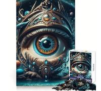 Puzzle de 1000 pièces Œil surréaliste et Paysage pour Adolescents, Jeu de logique et de Sens, Divertissement paisible, Bords Lisses, Cadeau créatif 38x52cm