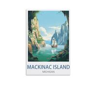 Puzzle de 1000 pièces, Île Mackinac, Michigan, Décoration intérieure, Cadeau d'anniversaire, Jouet pour Hommes, Femmes, aînés, 52 x 38 cm