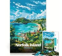 Puzzle de 1000 pièces Île Norfolk,Australie Décoration idéale Jeu cognitif Cadeau Facile à Jouer Cadeau d'anniversaire (38x26cm)