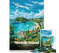 Puzzle de 1000 pièces Île Norfolk,Australie Jeu de découpe sans Couture Activité intellectuelle Activité paisible Cadeau d'anniversaire Amusant (38x52cm)