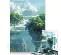 Puzzle de 1000 pièces Île Volante Mystique pour Adolescents Un pour développer sa mémoire, se détendre et s’Amuser (38x26cm)