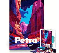 Puzzle de 1000 pièces illustrant Le Parc National de Petra pour Adultes Jeu cognitif et Amusant à Assembler Ensemble Collection d'œuvres d'art (38x26cm)