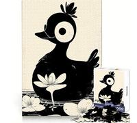 Puzzle de 1000 pièces illustrant Un Canard en Noir et Blanc pour Adultes Divertissement intellectuel et Distraction apaisante Cadeau attentionné aux détails précis (38x52cm)