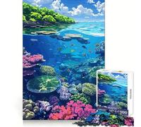 Puzzle de 1000 pièces illustrant Un écosystème récifal corallien Vibrant, découpé au Laser, idéal pour Les Adolescents Un Cadeau mémorable pour se détendre et s'entraîner mentalement (38x26cm)