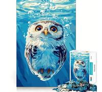 Puzzle de 1000 pièces illustrant Un Hibou sous-Marin Entraînement cérébral Amusant Découpe Nette Composants Robustes Divertissement captivant pour des Moments de détente à la Maison (50x75cm)