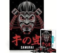Puzzle de 1000 pièces illustrant Un Masque de samouraï, idéal pour Les Adolescents Jeu de logique Pure, Relaxant et Facile à découper Pièce d'art de qualité (38x52cm)