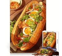 Puzzle de 1000 pièces illustrant Un Sandwich Banh Mi pour Adolescents Un Cadeau Festif aux Contours Nets Idéal pour s'entraîner ! (38x52cm)