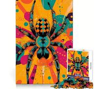 Puzzle de 1000 pièces Illustration d'araignée vibrante pour Adolescents : Stimulation cérébrale, évasion paisible, Assemblage Solide, Joyeux Noël (50x75cm)