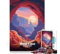 Puzzle de 1000 pièces, Illustration du Parc National de Wind Cave, pièces aux découpes nettes, Jeu de développement cognitif, Moment de Calme et de Divertissement, décoration de Noël (38x26cm)
