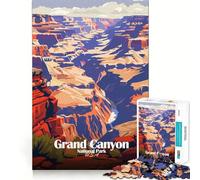 Puzzle de 1000 pièces Illustration du Parc National du Grand Canyon Jeu de Construction précis et Amusant pour stimuler l'esprit et se détendre Décoration de Noël (50x75cm)