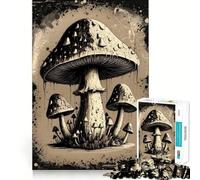 Puzzle de 1000 pièces illustré de Champignons pour Adolescents, Jeu Mental, Loisirs et Divertissement, découpe de qualité supérieure, Cadeau attentionné (50x75cm)