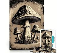 Puzzle de 1000 pièces illustré de Champignons pour Adultes, Jeu de logique et de détente, Bords Lisses, Cadeau Original (38x26cm)