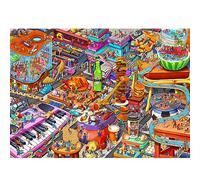 Puzzle de 1000 Pièces Impossible - Jeu d'Adresse Coloré pour Adultes et Toute la Famille - Little People's World Party - Décoration de la Maison