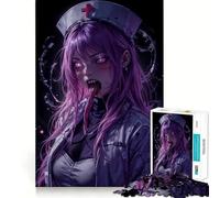 Puzzle de 1000 pièces Infirmière aux Cheveux Roses pour Adolescents Jeu de réflexion Découpe Nette (38x52cm)