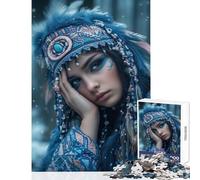 Puzzle de 1000 pièces inspiré des Portraits amérindiens à réaliser soi-même Jeu éducatif et ludique pour renforcer Les Liens du Couple Dimensions 50x75cm