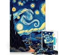 Puzzle de 1000 pièces inspiré du Paysage de la Nuit étoilée, idéal pour Les Adolescents Un défi cérébral Stimulant et Relaxant, Une œuvre d'art aux découpes précises 38x52cm
