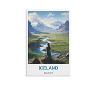 Puzzle de 1000 pièces, Islande, Europe, Épagneul, Casse-tête idéal pour Un Cadeau d'anniversaire ou Une décoration Murale, 52 x 38 cm