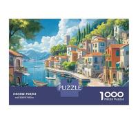 Puzzle De 1000 Pièces Italian Village Waterfront Scene-1 Puzzles pour Adultes : Un Casse-tête Amusant Et Stimulant À Réaliser. Cadeaux d'anniversaire Et De Noël Uniques 38x26cm/1000pcs