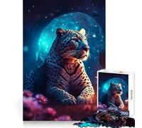 Puzzle de 1000 pièces Jaguar Blanc sur Mars pour Adolescents Un pour Une réflexion Claire et Un Engagement Doux (50x75cm)