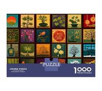 Puzzle De 1000 Pièces Japanese Garden Mosaic Art Puzzle Adulte Jeu Familial Décoration Parfaite Cadeaux Uniques d'anniversaire Et De Noël 70x50cm/1000pcs