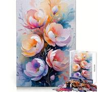 Puzzle de 1000 pièces Jardin Aquarelle pour Adultes Puzzle Stimulant la réflexion et la Pleine Conscience Idée Cadeau de Noël idéale (50x75cm)