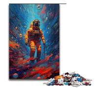 Puzzle de 1000 pièces Je suis dans l'espace en Bois pour Adultes 75 x 50 cm Idéal comme Cadeau de Noël