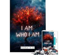 Puzzle de 1000 pièces Je suis Qui Je suis pour Adolescents et Adultes Jeu de réflexion décoration Murale Cadeau de Noël ou d'anniversaire (38x52cm)