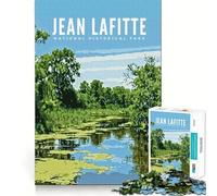 Puzzle de 1000 pièces Jean Lafitte Parc National Historique,Jouet d'articulation précis et pour Faire Travailler Les méninges,idéal pour Un Moment de détente et de Paix,pièce Artistique de Noël