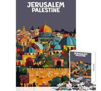 Puzzle de 1000 pièces Jérusalem Palestine Affiche Décoration intérieure Jouet pour Les Jeux et Les activités éducatives Renforce l'amour Entre Les Couples Dimensions 38x52cm
