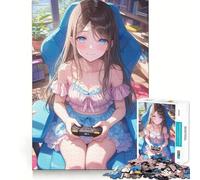Puzzle de 1000 pièces Jeu d'amour avec des Filles d'anime Un Jeu Amusant pour développer sa mémoire,avec des Bords Lisses et Un Assemblage Parfait Idéal pour occuper Son Temps Libre (50x75cm)