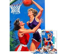 Puzzle de 1000 pièces Jeu de Basket-Ball féminin Jeu Familial Stimulant l'intelligence et Le Cerveau Jouet addictif pour Les Jeux ou Un Anniversaire (Dimensions 38x26cm)