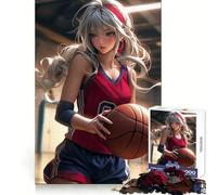 Puzzle de 1000 pièces Jeune Fille au Basket-Ball pour Adolescents stimule la réflexion, apaise et distrait, découpe Nette, (38x26cm)