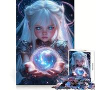 Puzzle de 1000 pièces Jeune Mage avec orbe de Cristal pour Adultes Stimulation logique, Distraction Douce, Assemblage sans Couture, Cadeau Festif (50x75cm)