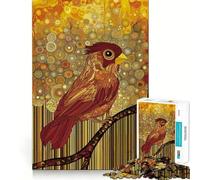 Puzzle de 1000 pièces Jeune Oiseau dans Une forêt Abstraite Jeu cognitif Amusant,Structure à emboîter précise,activité de Partage et de complicité pour Les Proches (38x52cm)