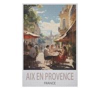 Puzzle de 1000 pièces, Jeux éducatifs, Aix-en-Provence France，des Vacances pour Adolescents，Cadeau de Noël，38x26CM，Paper Puzzle,AA-1448