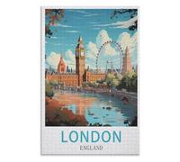 Puzzle de 1000 pièces, Jeux éducatifs, Londres Angleterre，des Vacances pour Adolescents，Cadeau de Noël，70x50cm，Paper Puzzle,AA-1218