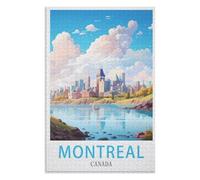Puzzle de 1000 pièces, Jeux éducatifs, Montréal Canada，des Vacances pour Adolescents，Cadeau de Noël，38x26CM，Paper Puzzle,AA-263