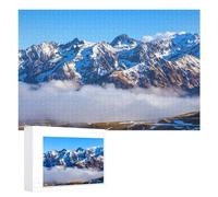 Puzzle de 1000 pièces, Jeux éducatifs, ；Pyrénées françaises dans l'arrondissement de Saint-Gaudens, Occitanie；，des Vacances pour Adolescents，Cadeau de Noël，75x50Cm，Wooden Puzzle