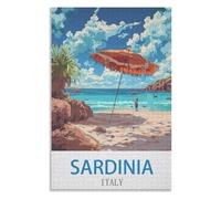 Puzzle de 1000 pièces, Jeux éducatifs, Sardaigne Italie，des Vacances pour Adolescents，Cadeau de Noël，75x50Cm，Wooden Puzzle,AA-1433