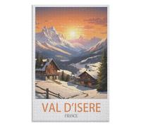 Puzzle de 1000 pièces, Jeux éducatifs, Val d'Isère France,des Vacances pour Adolescents,Cadeau de Noël,70x50cm,Paper Puzzle,AA-948