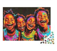 Puzzle de 1000 pièces « Joie des Enfants Qui rient » : Couleurs Vives et joyeuses, idéal pour Les Adultes, Un Jeu éducatif, Une décoratione et Un défi de Haut Niveau. Dimensions : 70 x 50 cm.