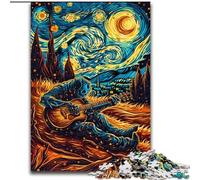 Puzzle de 1000 pièces Jouer de la Guitare sous Les étoiles pour Adultes et Adolescents, Jouet éducatif et décompressant pour Anniversaire et Noël (50x75cm)