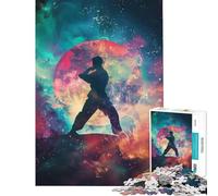 Puzzle de 1000 pièces Jujitsu Galaxy Silhouette Jeu addictif pour cultiver la Patience Jeu Manuel pour Toute la Famille Cadeau Amusant (Dimensions 38x26cm)