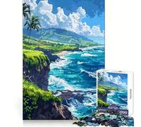 Puzzle de 1000 pièces Kauai Hawaii Pixel Art pour Adultes et Adolescents,idéal pour Le Bien-être cérébral,Les Loisirs et la détente (38x52cm)