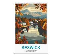 Puzzle de 1000 pièces, Keswick Lake District, Puzzle de 1000 pièces pour Adultes, Enfants et Adolescents, Jeu de Puzzle pour Grandes familles, 70 x 50 cm