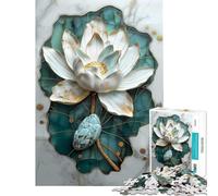Puzzle de 1000 pièces Kintsugi Lotus Art Jeu Manuel d'apprentissage Jouets éducatifs Cadeaux de Père Noël Secret Décoration Parfaite (Dimensions 38x26cm)