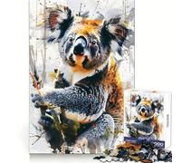 Puzzle de 1000 pièces Koala Aquarelle pour Adolescents, Sharp Recall, Serene Escape, Uniform Cut, Perfect Christmas (50x75cm)