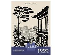 Puzzle De 1000 Pièces Kyoto, Japan Illustration Puzzles pour Adultes Activités Familiales Stimule Le Cerveau Idéal comme Cadeau pour Toute La Famille 70x50cm/1000pcs