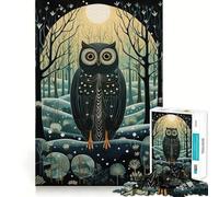 Puzzle de 1000 pièces La beauté du Hibou Nocturne pour Adolescents Jeu de logique Stimulant, Anti-Tension, Bords de qualité, Cadeau de Noël (50x75cm)